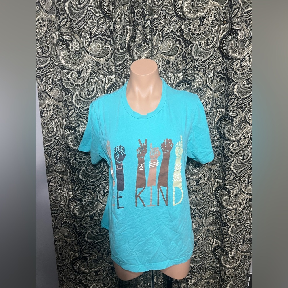 Be Kind American Sign Language Womens T-Shirt Size: L